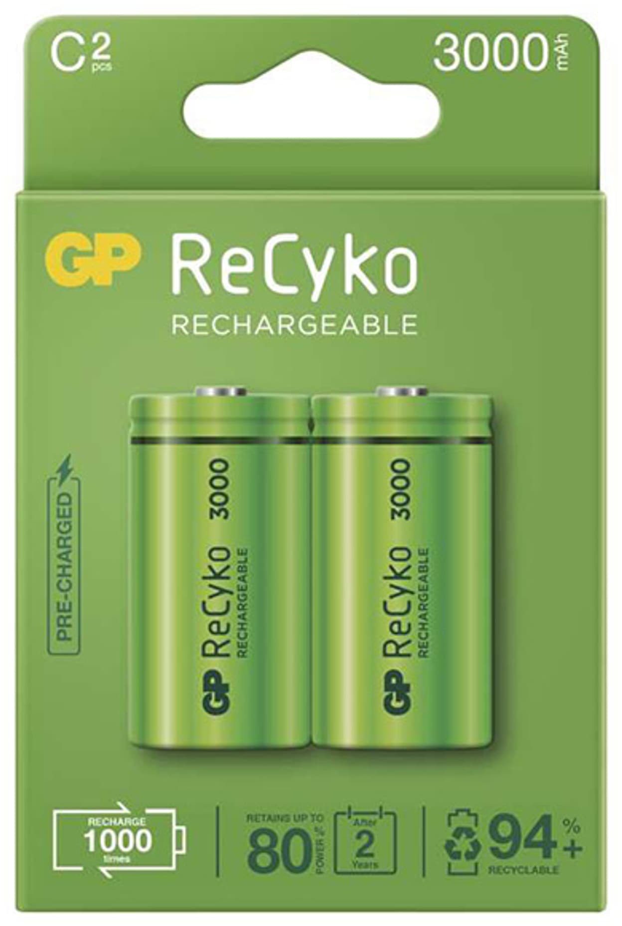 GP Akumulatorki, C (HR14), 1.2V, 3000 mAh, , kartonik, 2-pack