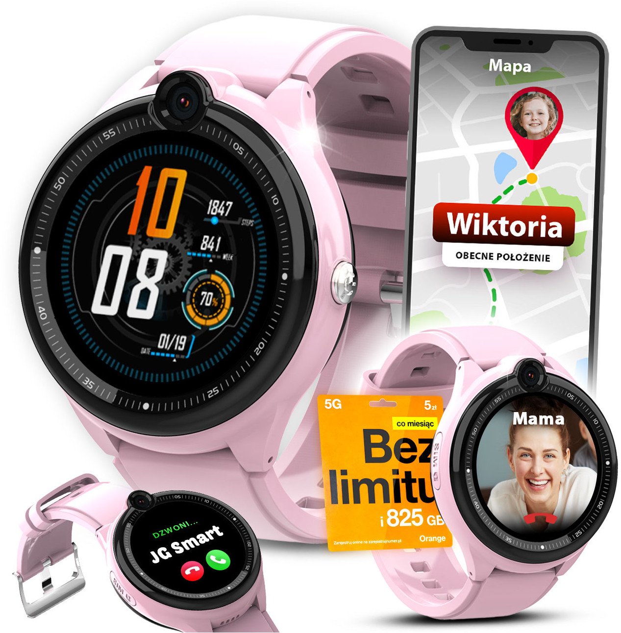 Smartwatch Zegarek Dla Dzieci 4G LTE Rozmowy Aparat Wideo Lokalizator GPS