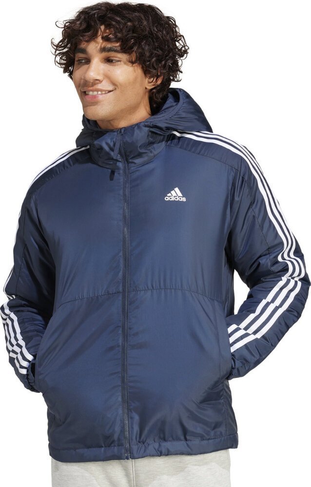 Kurtka męska Adidas Kurtka męska adidas Essentials 3-Stripes Insulated Hooded granatowa IS1278 L