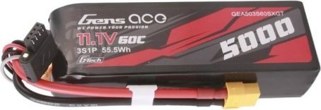 Gens Ace Akumulator Gens ace G-Tech 5000mAh 11.1V 60C 3S1P Short-Size Lipo z konektorem XT60 Plug