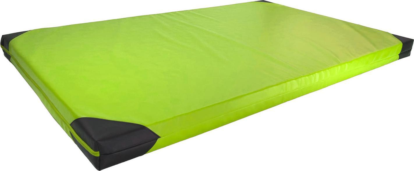 UnderFit Materac gimnastyczny 1-częściowy UF9518 200 cm x 120 cm x 5 cm seledynowy