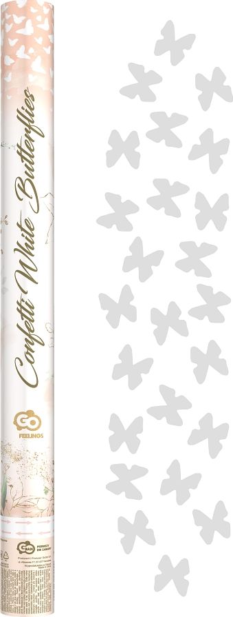 GoDan Konfetti pneumatyczne GODAN "Białe motylki" / 60 cm Godan