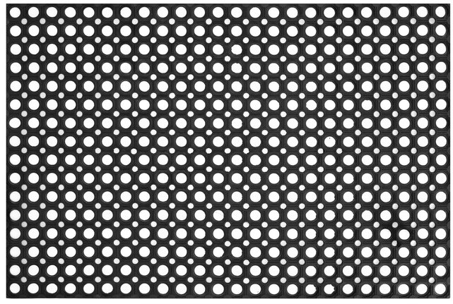 Springos Wycieraczka wejściowa, mata pod drzwi 90x60 perforowana, czarno-szara UNIWERSALNY