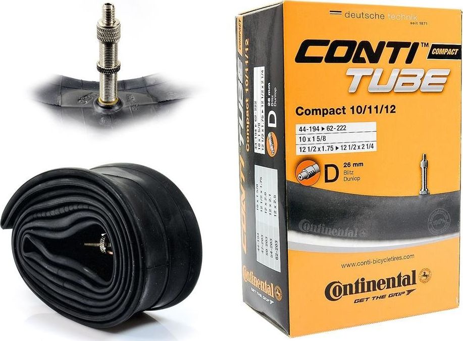 Continental Dętka Continental Compact 10/11/12'' x 1,75'' - 2,5'' wentyl dunlop 26 mm uniwersalny