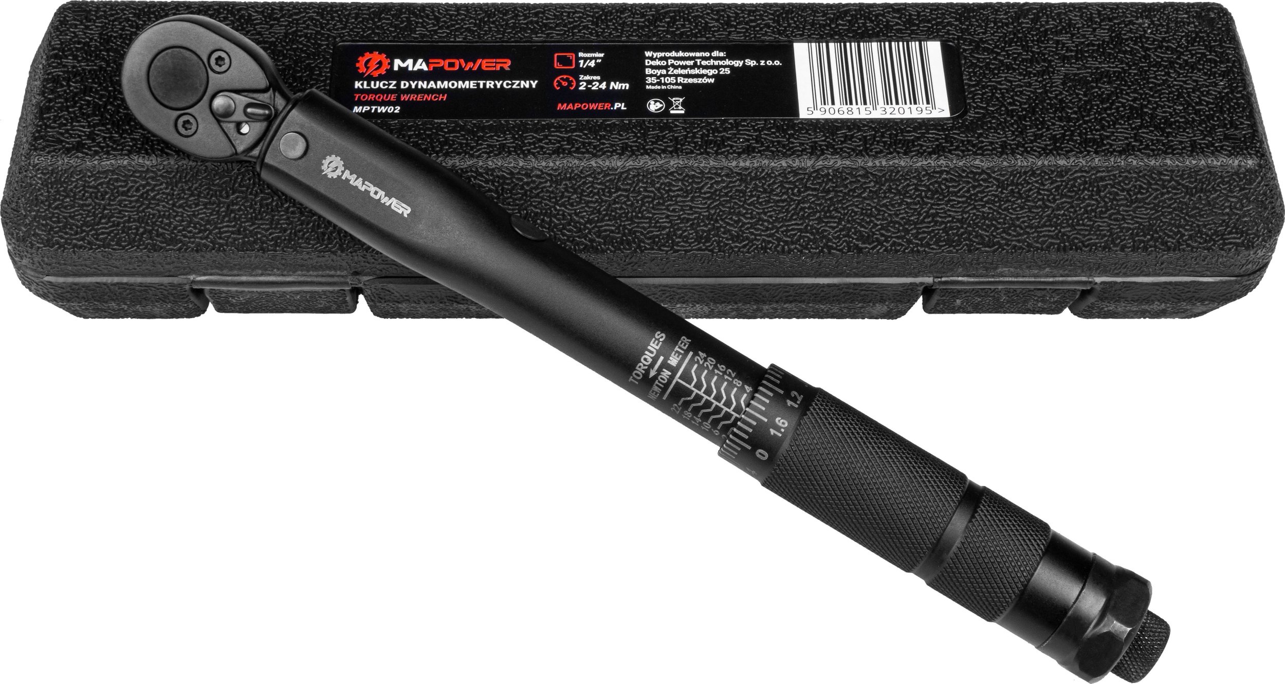 MaPower MAPOWER MPTW02 Klucz dynamometryczny 1/4" 2-24Nm