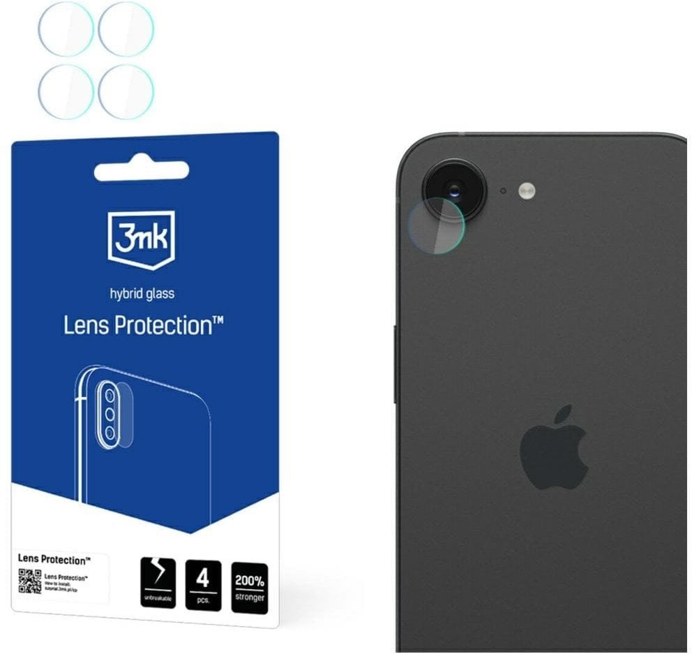 Ochrona na obiektyw aparatu 3MK Lens Protect do Apple iPhone 16e 4szt