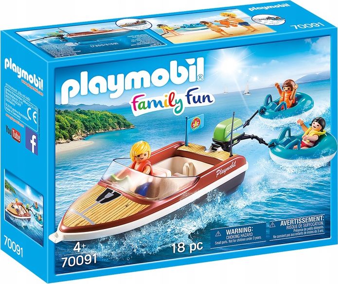 Playmobil Łódź Motorowa z Pontonami (70091)