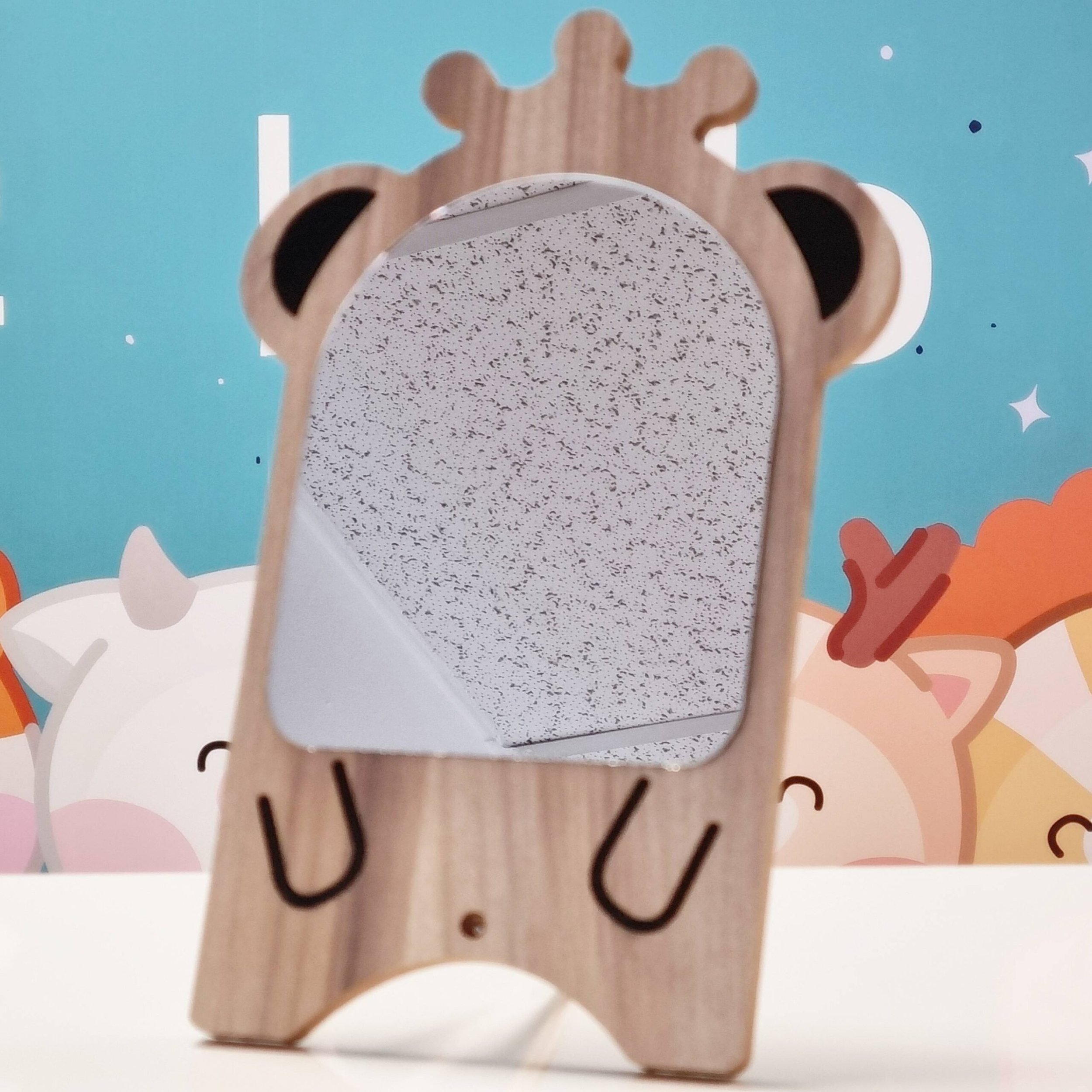 myHomelife Lustro lusterko drewniane miś panda w koronie