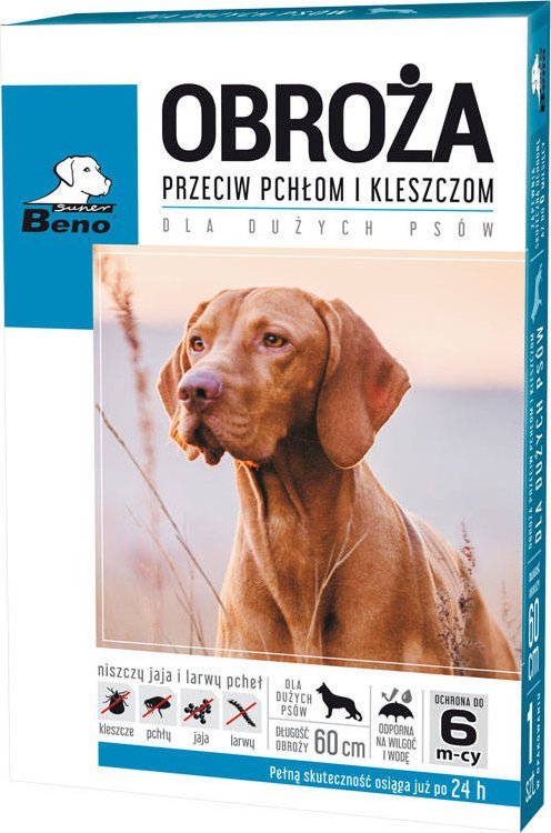Super Beno obroża przeciw pchłom i kleszczom dla dużych psów (60 cm)
