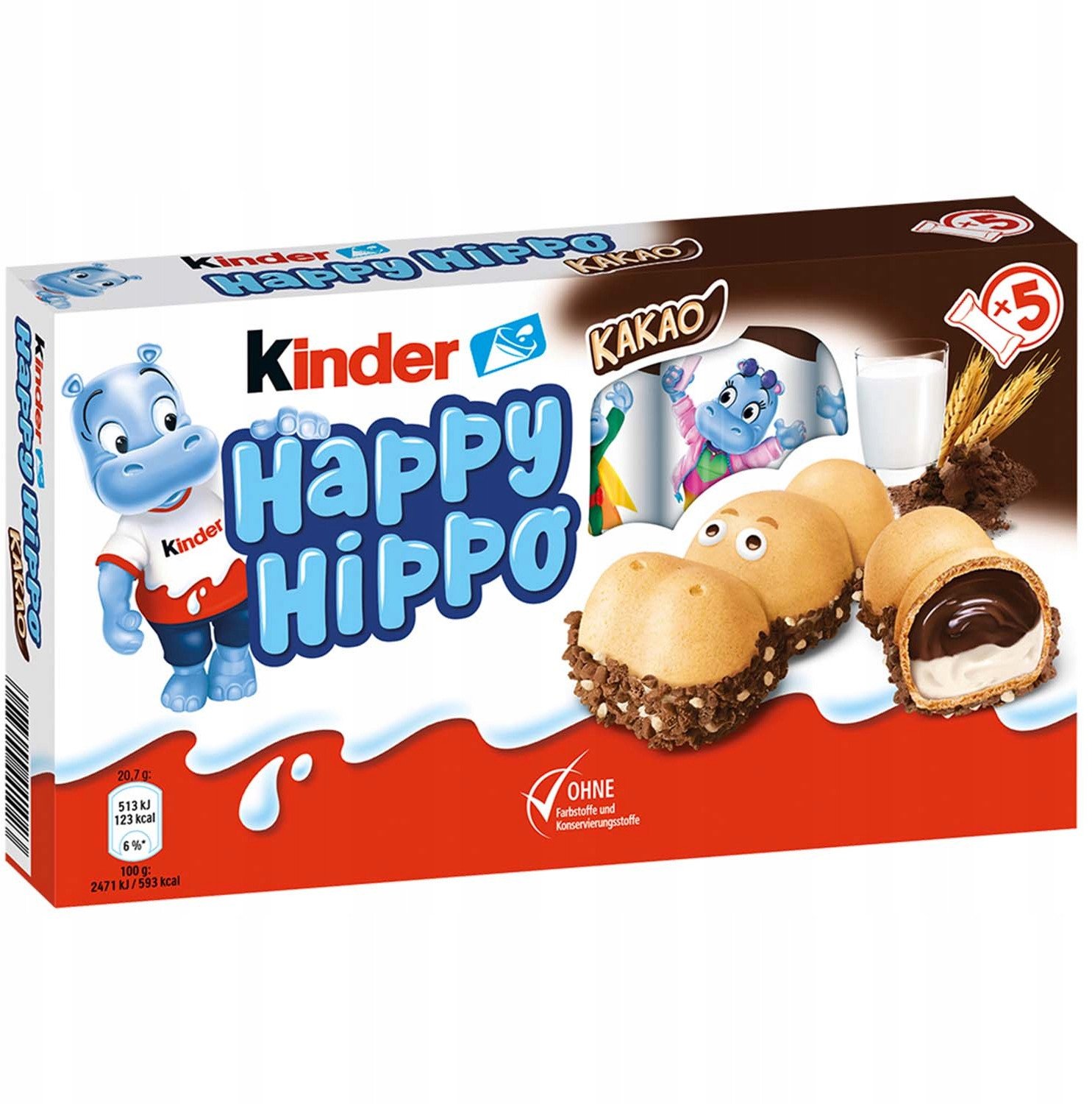 Kinder Happy Hippo Kakao 5 szt.