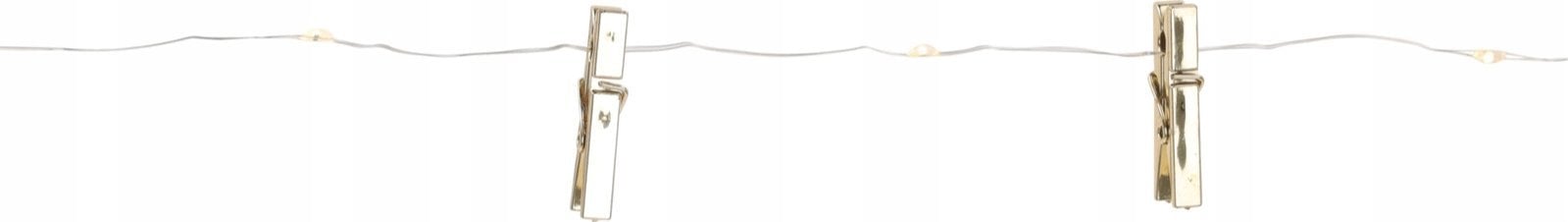 Lampki choinkowe Home Styling Collection Łańcuch świetlny LED z ozdobnymi klamerkami, 230 cm