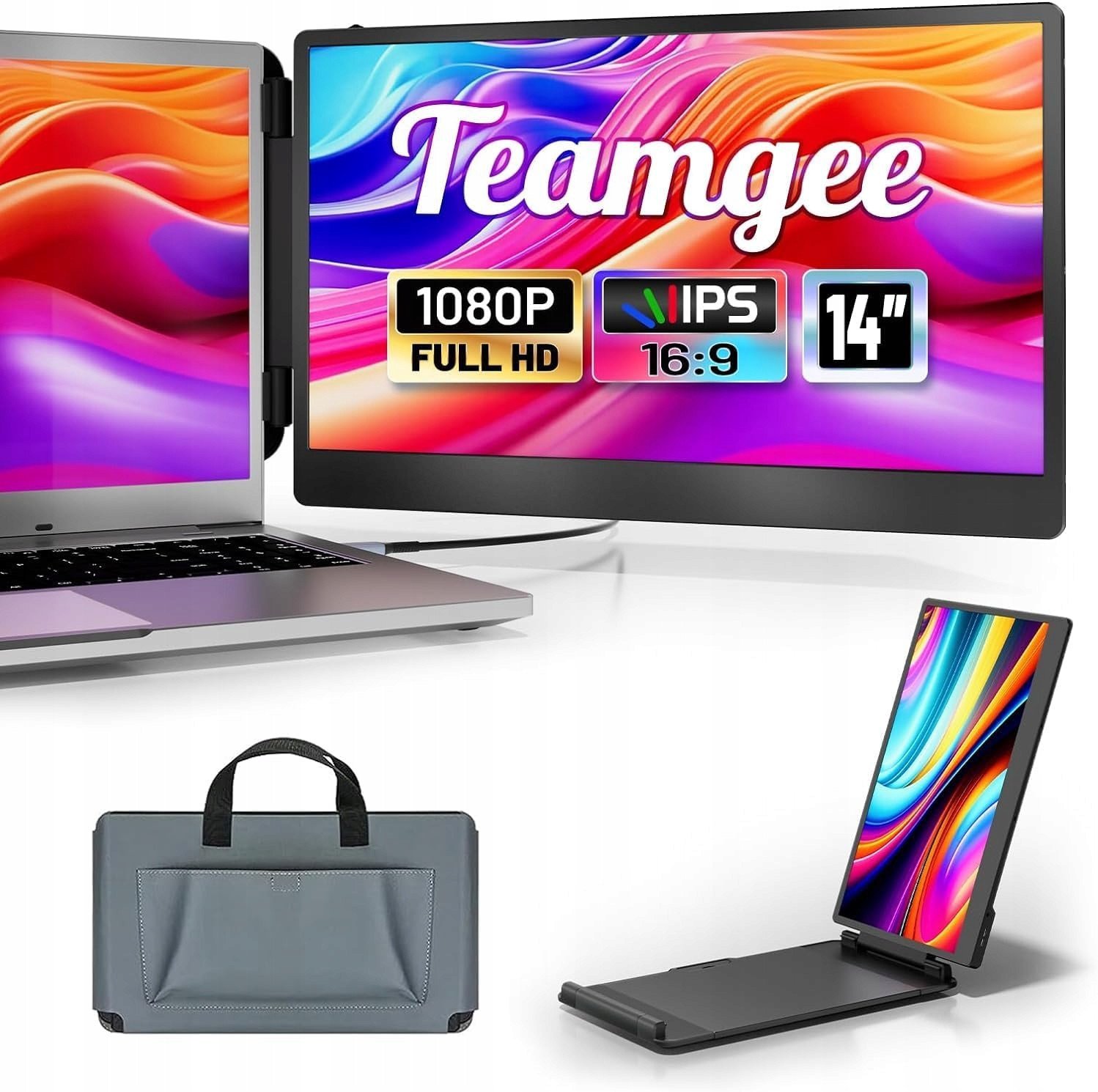 Teamgee S1 Przenośny monitor do laptopa 14"ekran do 13''-17" do komputera