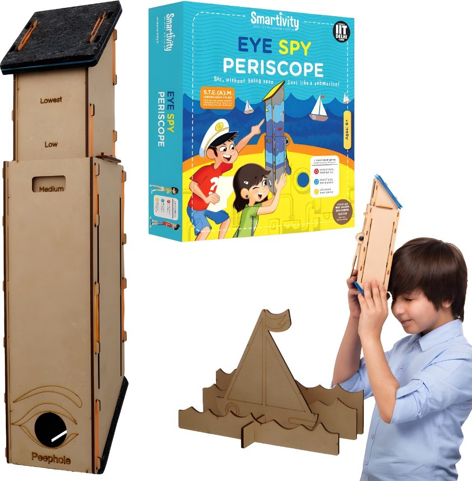 WOODEN CITY Smartivity Drewniane Mechaniczne Puzzle 3D - Peryskop