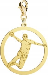 Radziszewska Jewellery Pozłacany Charms Piłka ręczna DEDYKACJA GRATIS