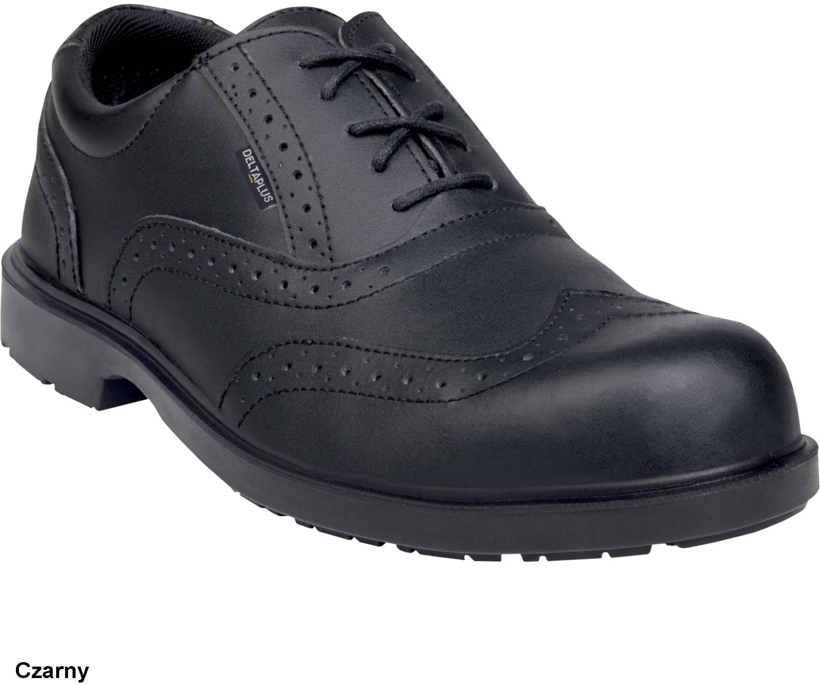 RICHMOND2 S1 SR SRC - Półbuty z lekko barwionej skóry licowej cholewka typu Oxford zdobienia w postaci perforacji obuwie amagnetyczne 46