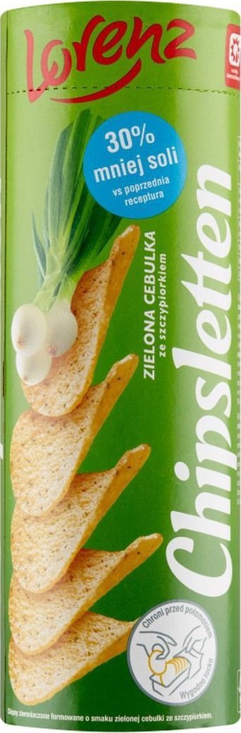 Lorenz Chipsletten Chipsy ziemniaczane zielona cebulka ze szczypiorkiem 100 g