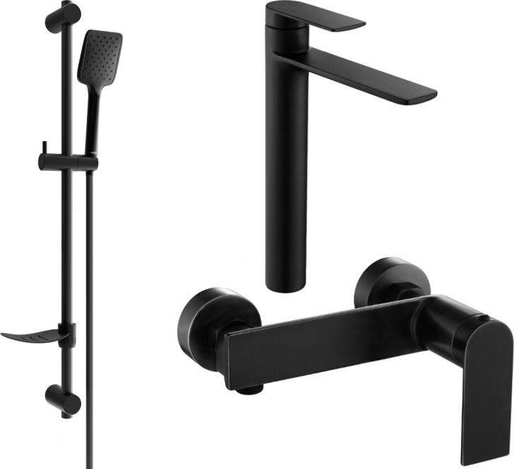 Mexen Mexen Zero DF62 zestaw prysznicowy, czarny - 71114DF62-70