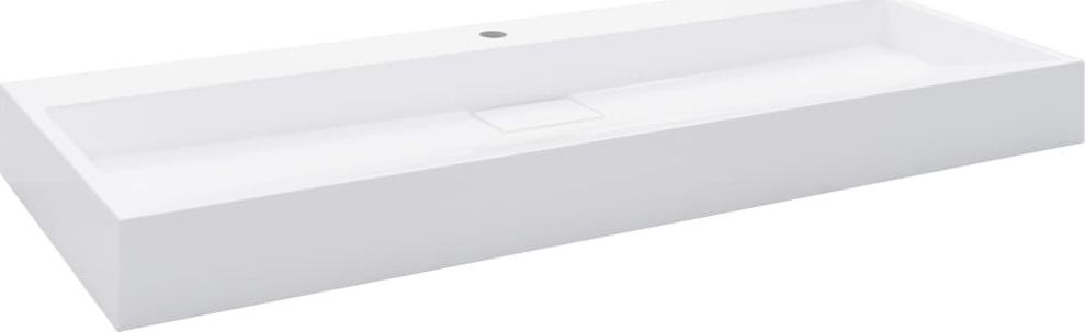 Umywalka vidaXL Umywalka, 120x46x11 cm, kompozyt mineralny/marmurowy, biała