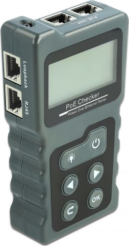 Delock Tester kabli LCD RJ45 / PoE / DC (63110)