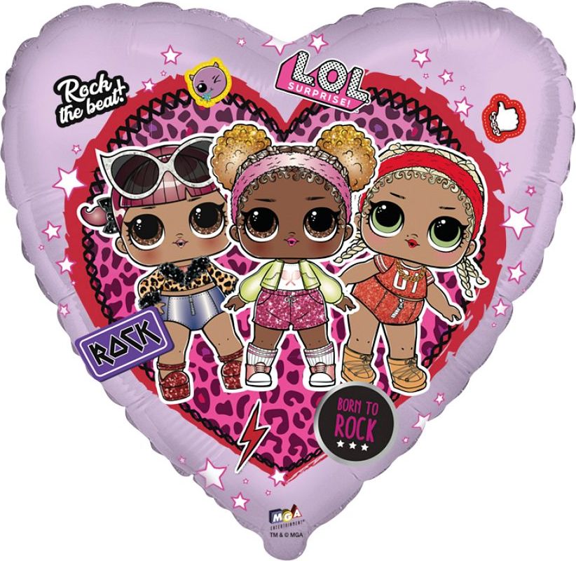 Flexmetal Balon foliowy 18" FX - LOL: Rock, pakowany