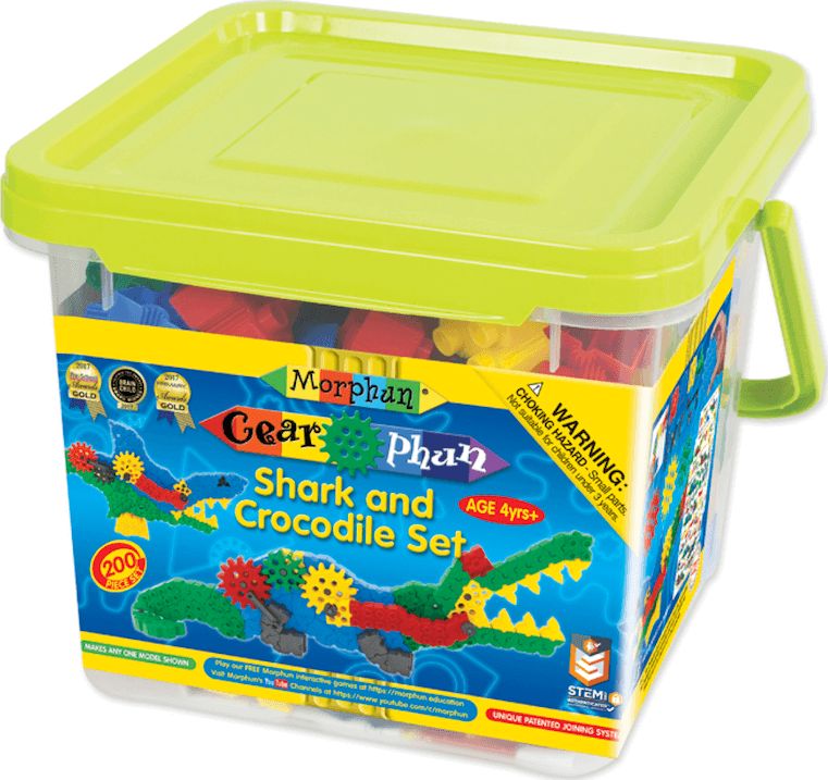 Morphun Klocki Gearphun Rekin i Krokodyl - 200 el.