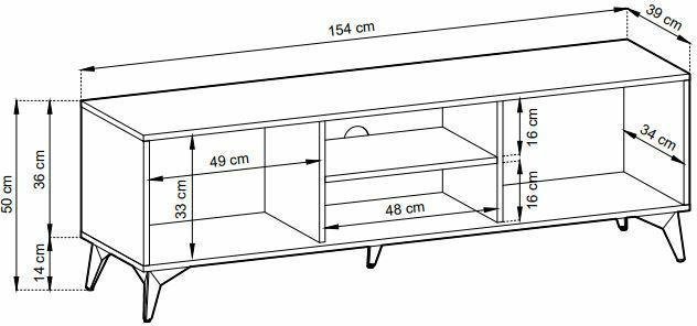Intesi Szafka RTV Fargo w jodełkę