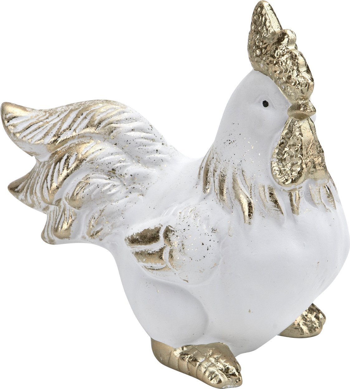 Art-Pol Figurka kogut złoto-biały