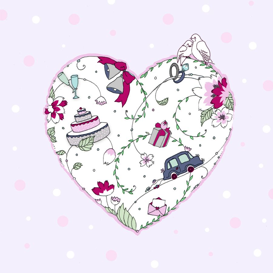 Clear Creation Karnet Swarovski kwadrat Serce