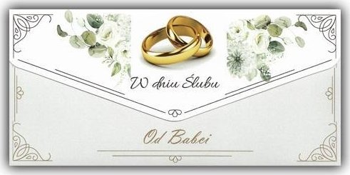 Karnet-koperta Ślub od Babci