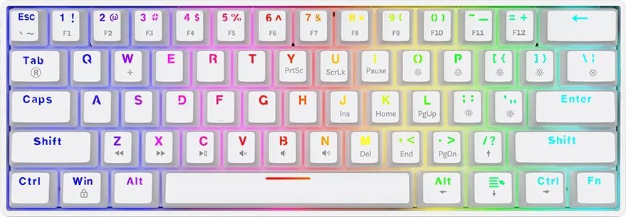 Klawiatura Savio Whiteout X2 Outemu Peach Silent (SAVGK-WHITEOUT X2 PEACH)