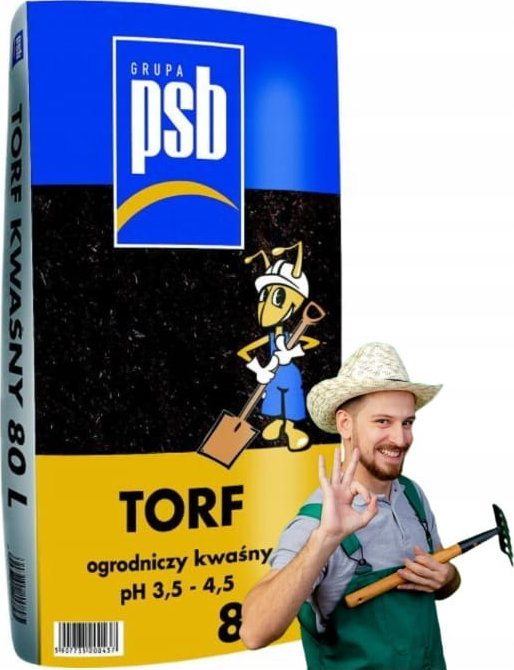 Torf ogrodniczy 80L Idealne podłoże dla roślin pH 3,5 - 4,5