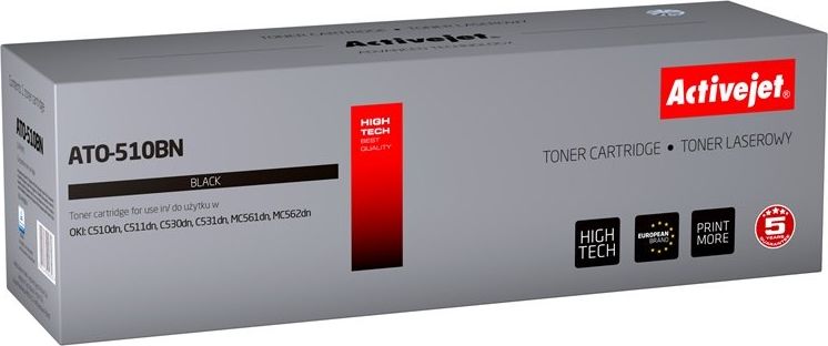 Toner Activejet Activejet Toner Activejet ATO-510BN (zamiennik OKI 44469804; Supreme; 5000 stron; czarny)