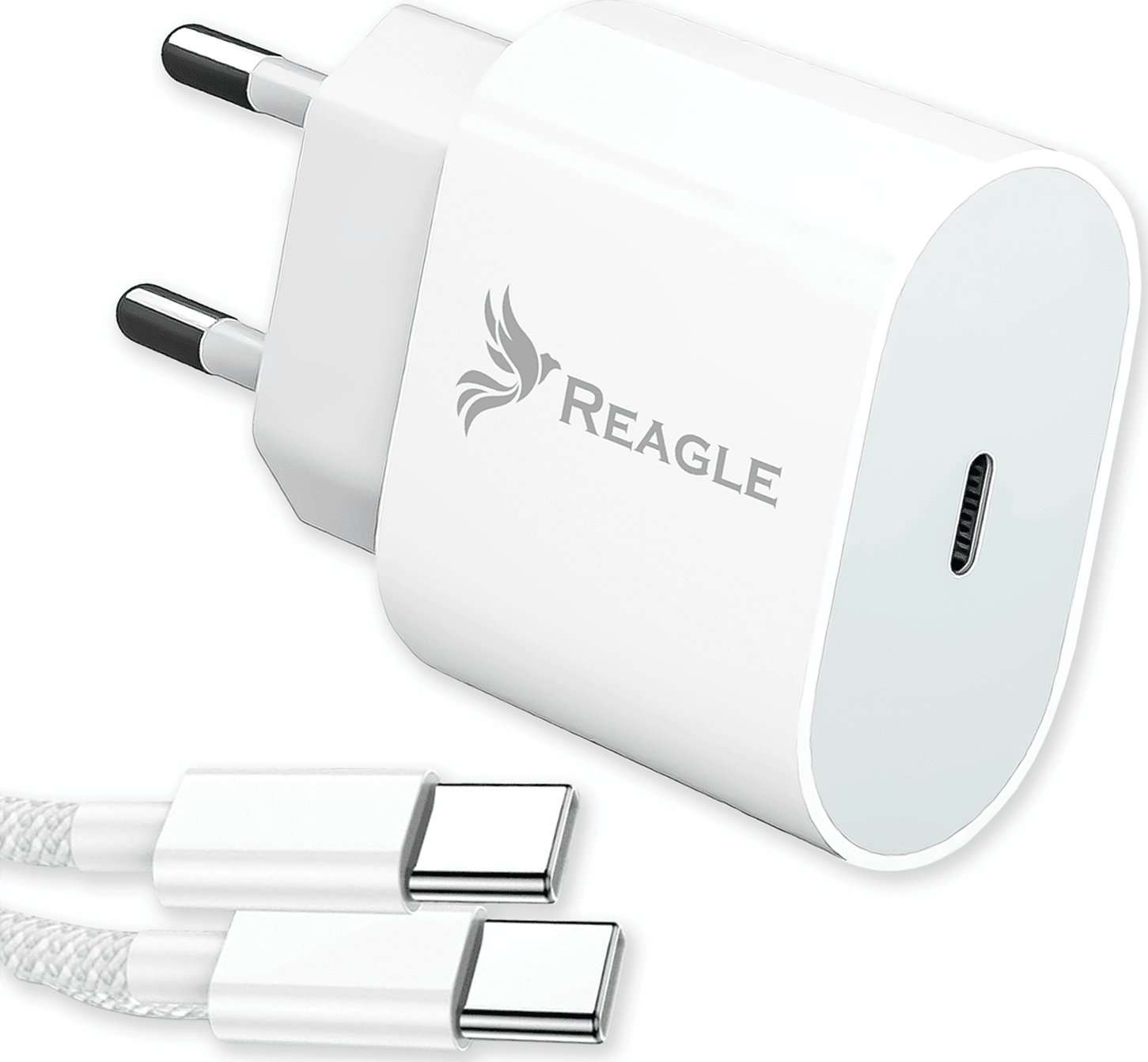 Ładowarka Reagle SZYBKA ŁADOWARKA 35W USB-C + KABEL 1M KOSTKA DO IPHONE 15 PRO MAX GALAXY S