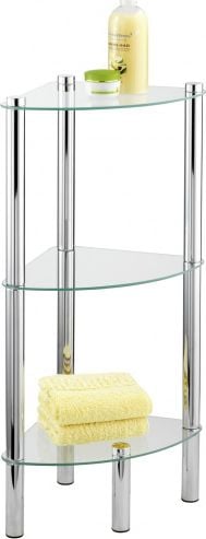 Wenko regał łazienkowy Yago 74 x 30 cm szkło/stal chrom