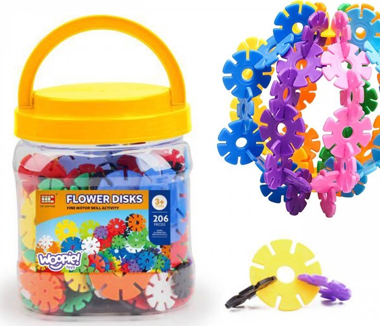 Woopie Klocki Konstrukcyjne Wafle Jeżyki w Tubie 206 el.