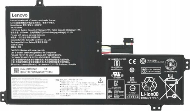 Bateria Lenovo N25 SD/C L18D3PG1 11.25V42Wh3c