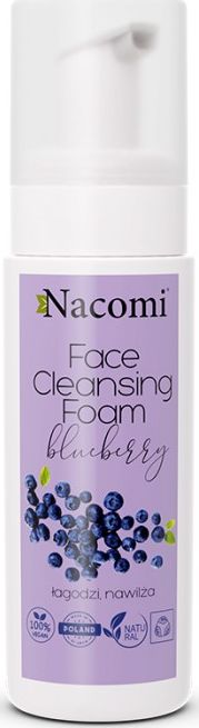 Nacomi Face Cleansing Foam pianka oczyszczająca do twarzy Blueberry 150ml