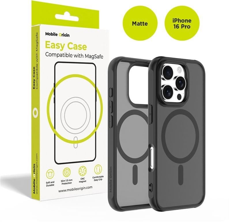 Mobile Origin Hybrid MagSafe Case, matte black - iPhone 16 Pro