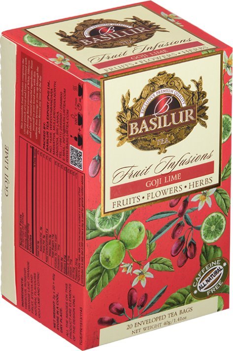 Basilur Basilur GOJI LIME herbata owocowa LIMONKA CYTRUSY bez kofeiny - 20 x 2 g