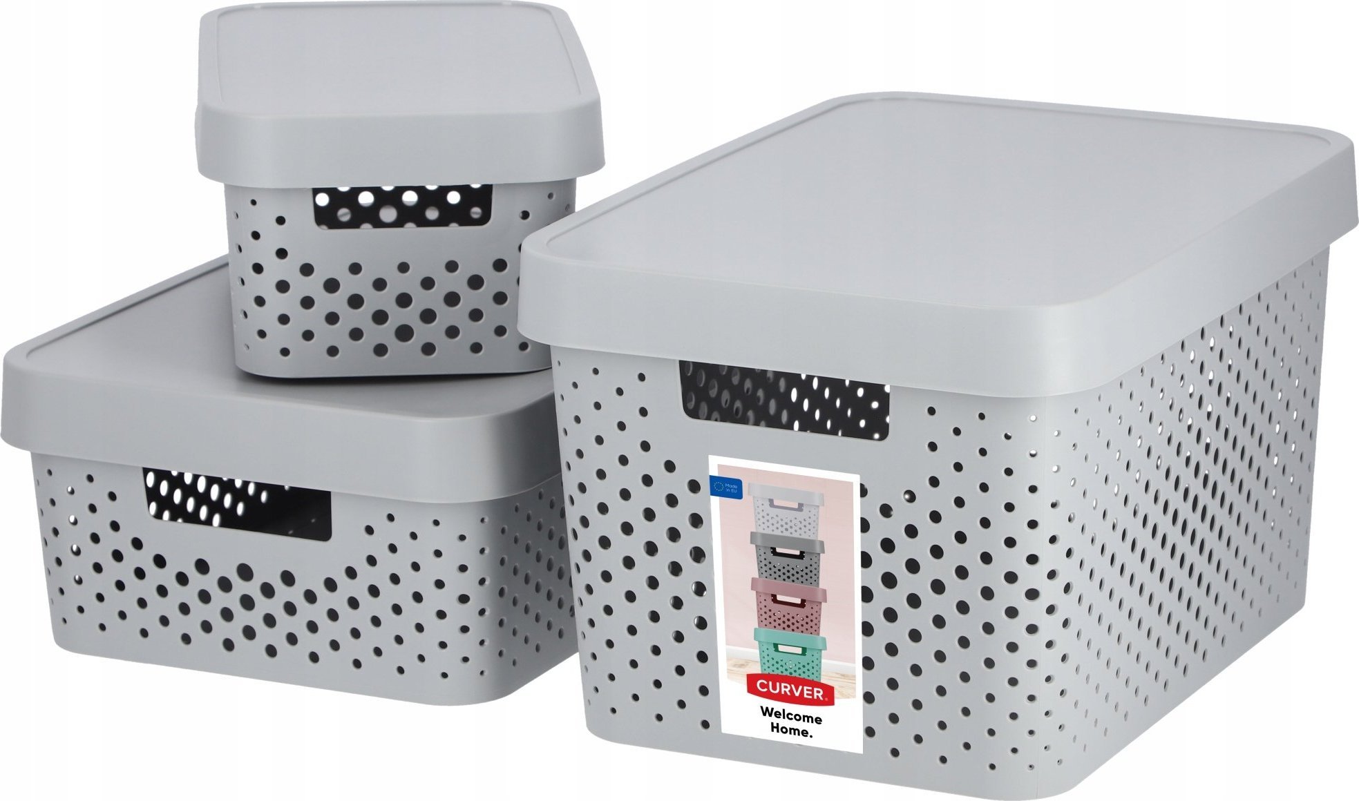 Kadax Curver 229117 pojemnik ażurowy INFINITY jasno szar