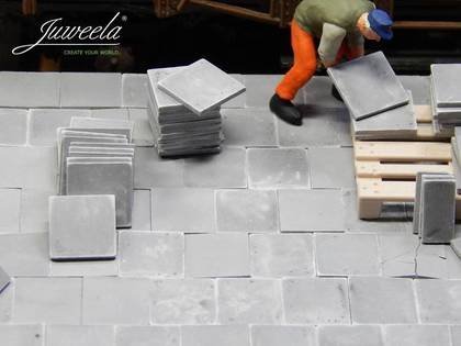 Juweela : Płyta chodnikowa - Ciemnoszara - Kwadratowa (420 szt)