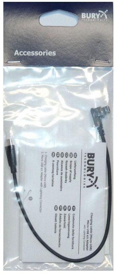 Kabel USB microUSB - microUSB + Lightning Czarny (0-07-0258-0.08_LF)