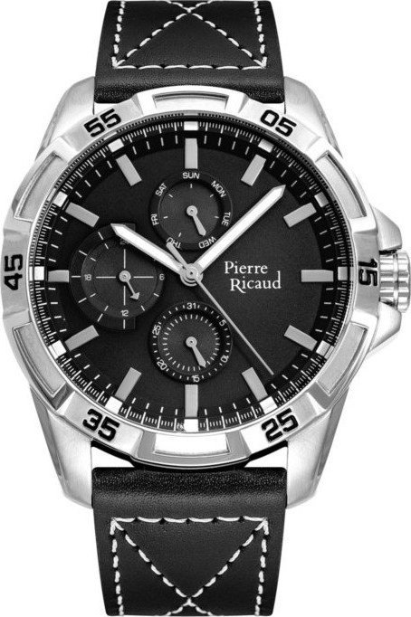 Zegarek Pierre Ricaud Zegarek męski Pierre Ricaud P97263.5214QF czarny