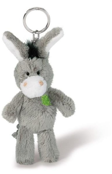 NICI 47868 Brelok pluszowy osiołek Donkey 10cm liść koniczyny