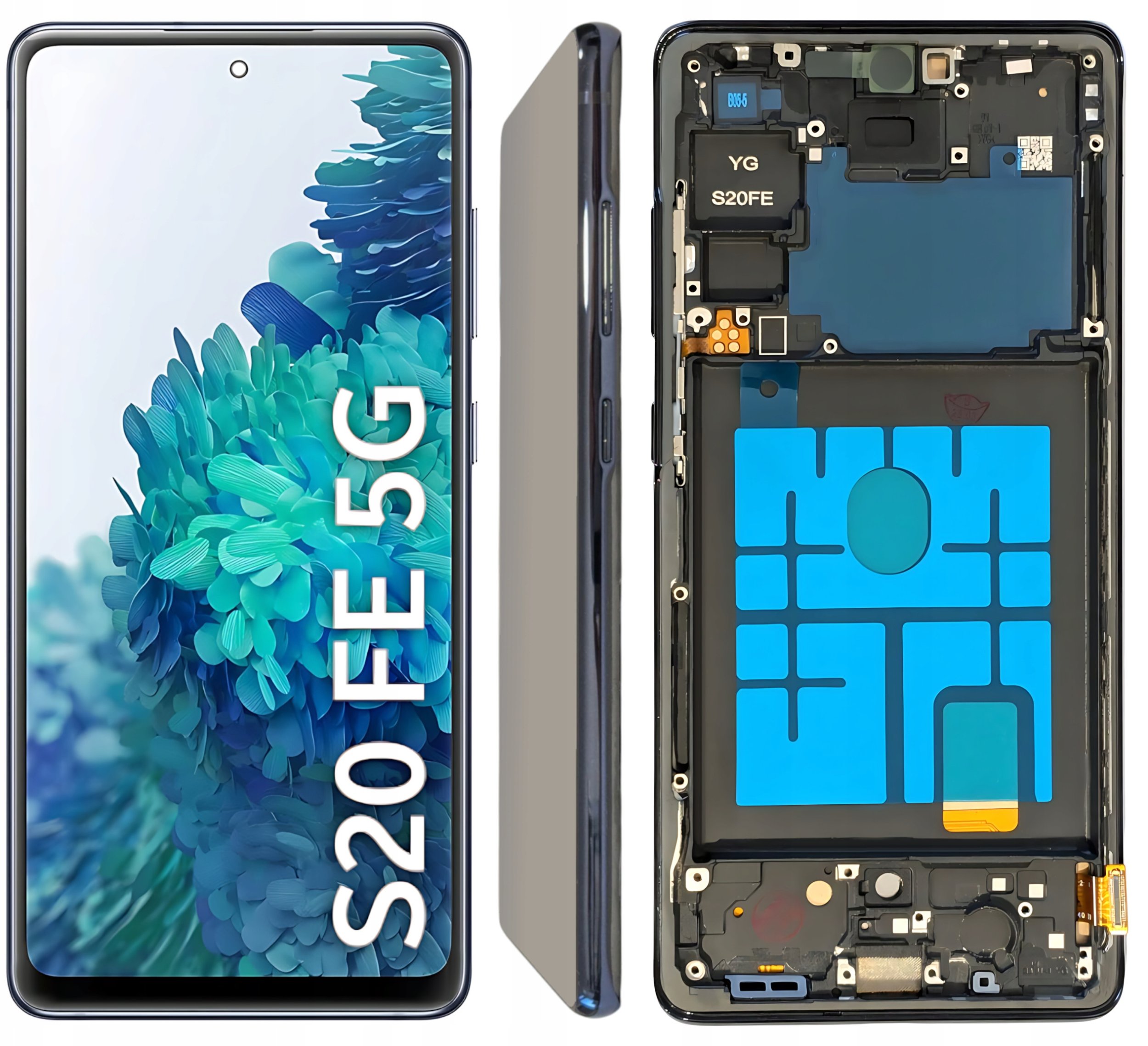 WYŚWIETLACZ EKRAN LCD DO SAMSUNG GALAXY S20 FE 5G INCELL RAMKA GRANATOWA