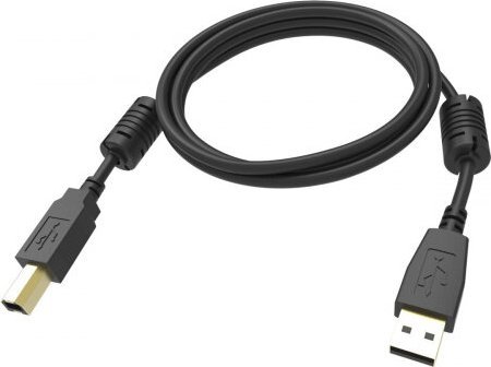 Kabel USB Vision USB-A - USB-B 2 m Czarny (TC 2MUSB/BL)