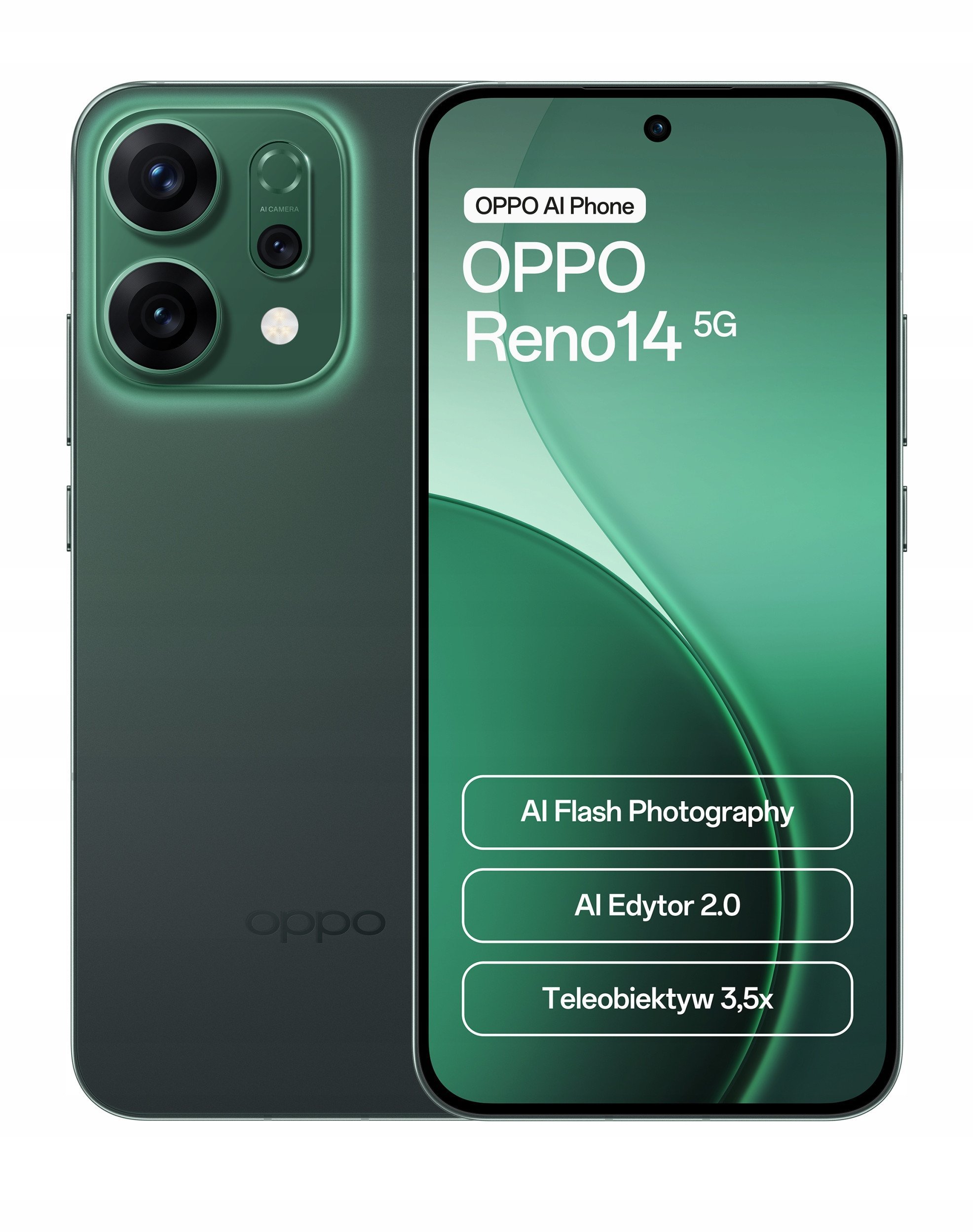 Smartfon Oppo OPPO Reno 14 5G 12/256GB Luminous Green