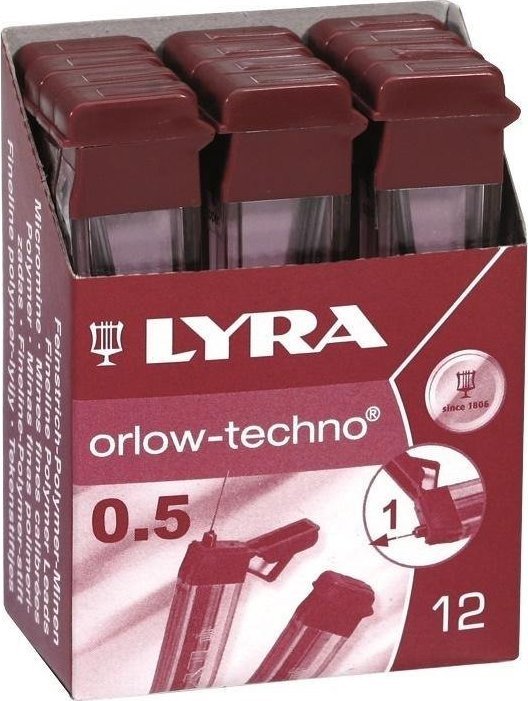 Lyra Wkłady grafitowe B 0,5mm (12szt)