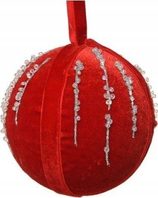 Kaemingk Bombka na choinkę czerwona nietłukąca 8 cm