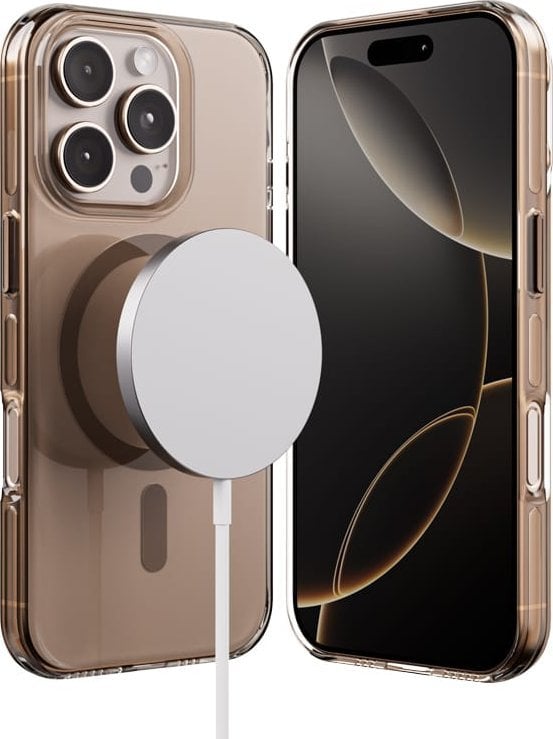 Crong Clear MAG Pro - Etui iPhone 16 Pro Max MagSafe (pustynny)